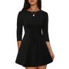 RUMIA Cocktail Dresses for Women A-Line Boat Neck Mini Dress (XS-2XL)