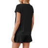 RUMIA 女士睡衣兩件式短袖休閒短褲套裝，附口袋（S-3XL）