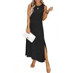RUMIA Women's Maxi Dresses Casual Summer Elegant Side Slit Dress with Pockets (S-XXL)
