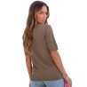 RUMIA Short Sleeve Sweaters for Women Lightweight Loose Business Casual Tops (XS-XXL)