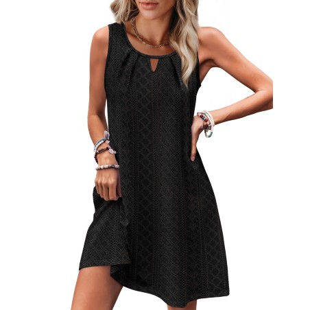Summer Dresses for Women Sleeveless Beach Vacation Coverup with Pockets (S-2XL)