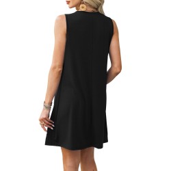 Summer Dresses for Women Sleeveless Beach Vacation Coverup with Pockets (S-2XL)