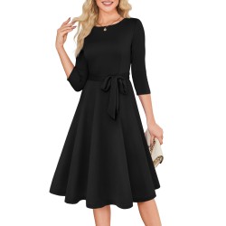 RUMIA Women's Cocktail Dresses 3/4 Sleeve Vintage Wedding Guest Dress (XS-3XL)