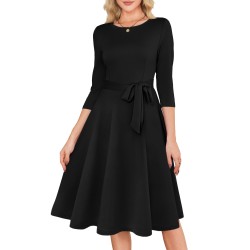 RUMIA 女士雞尾酒禮服 3/4 袖復古婚禮賓客洋裝（XS-3XL）