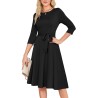 RUMIA Women's Cocktail Dresses 3/4 Sleeve Vintage Wedding Guest Dress (XS-3XL)