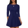RUMIA Cocktail Dresses for Women A-Line Boat Neck Mini Dress (XS-2XL)